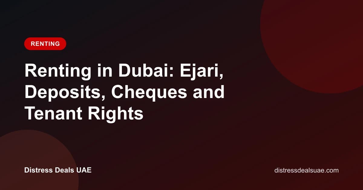 Renting in Dubai: Ejari, Deposits, Cheques and Tenant Rights