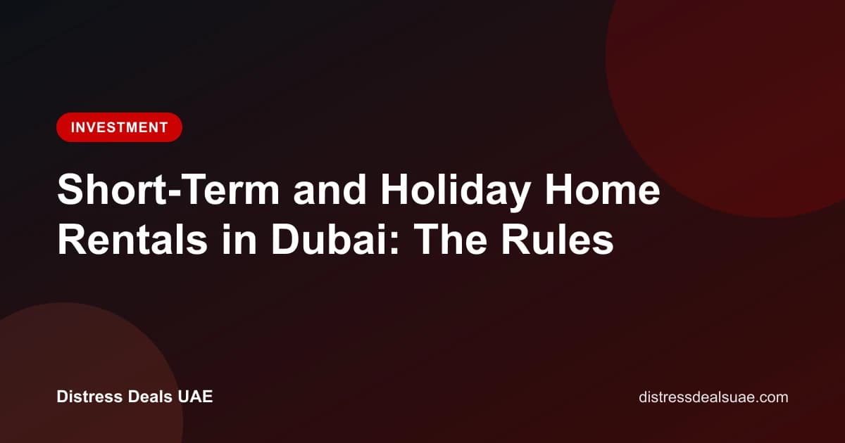 Short-Term and Holiday Home Rentals in Dubai: The Rules